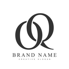 OQ trendy logotype template. Initial letter o and q classic font style. Creative logo for company name or identity.