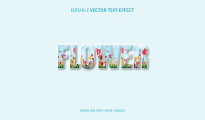 FLOWER text effect