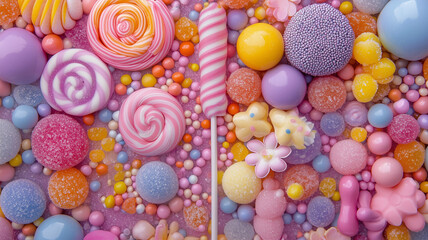 Fototapeta premium カラフルなキャンディーコレクション