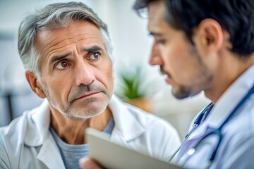 Obraz premium Doctor explaining test results to patient