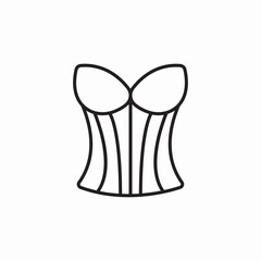 woman corset icon sign vector