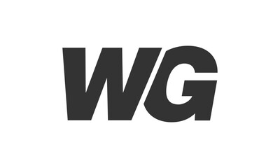 WG Techno Editable Font Logo For Corporate Branding. Bold, Futuristic Design With Unique Typographic Ideas. Minimal Custom Type And Dynamic Letter