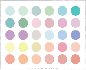 Vector set pastel color palette in rgb 