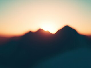 Majestic Sunset Over Mountains