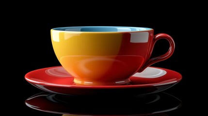 Vibrant Two-Tone Tea Cup