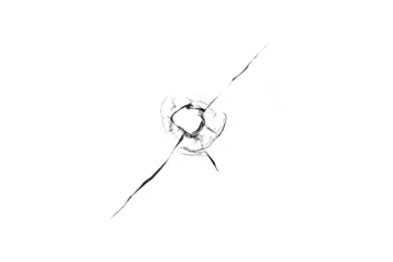 Texture of broken glass on a transparent background