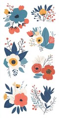 Naklejka premium Beautiful Floral Bouquet Designs
