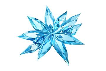 Obraz premium Elegant aquamarine crystal isolated in a bright setting showcasing intricate facets