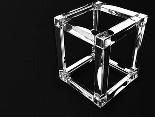 Obraz premium Transparent Cube Structure