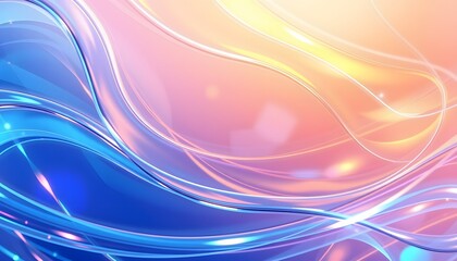 Fototapeta premium colorful futuristic holographic crystal glass effect background image wallpaper