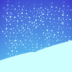drawing of the background for the holiday of the new year with snow