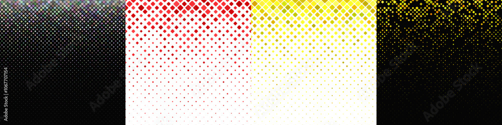 Poster abstract diagonal square pattern collection