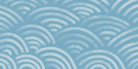 Blue background with circular pattern lines