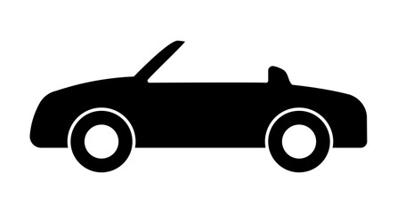 オープンカーのシルエットアイコン