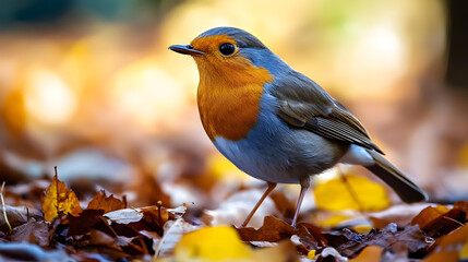 un pajaro al aire libre en la naturaleza vida silvestre ave silvestre colorida fauna encantadora asombrosa pajaro sobre hojas secas 