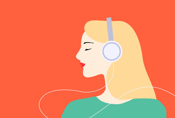 Girl in headphones