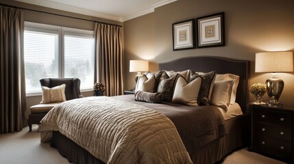 Luxurious Master Bedroom Interior Design with a King Size Bed