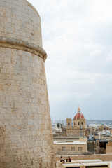 Aerial view of Victoria from the citadel. Gozo Island. Malta