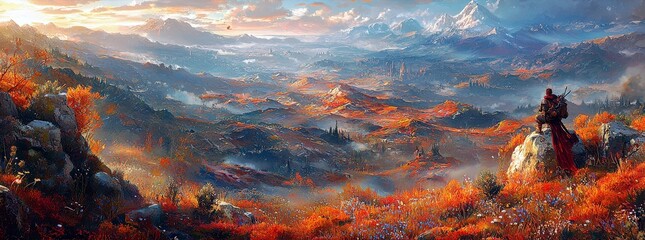 Breathtaking Sunset Over Sprawling Landscape