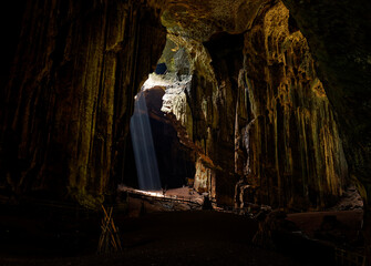 Gomantong Caves in Sandakan Division, Sabah, Malaysia, the largest limestone outcrop in the Lower...