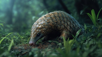 Pangolin in its Natural Habitat