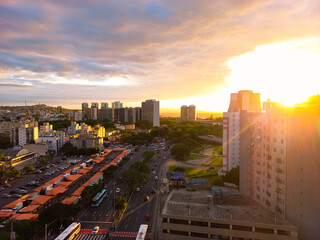 downtown city at sunset Porto Alegre Rio Grande do Sul Brasil