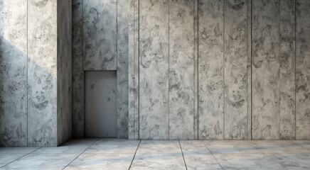 Minimalist concrete interior with textured walls - ideal for architecture blogs, industrial design websites, modern decor inspiration, and urban photography portfolios