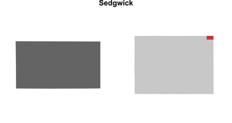 Sedgwick County (Colorado) blank outline map set