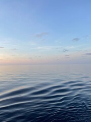 Calm waters in the middle of the ocean on a cruise ship