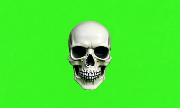 skull and crossbones, green background