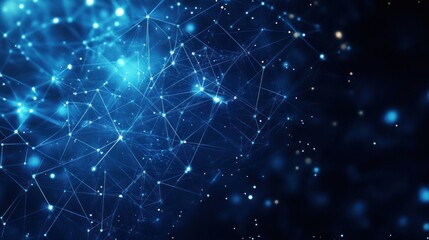 Fototapeta premium Abstract Blue Network Background