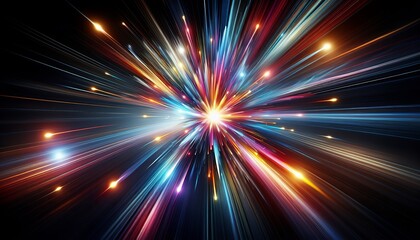 Obraz premium A celestial explosion of colour and light illuminates the cosmos.