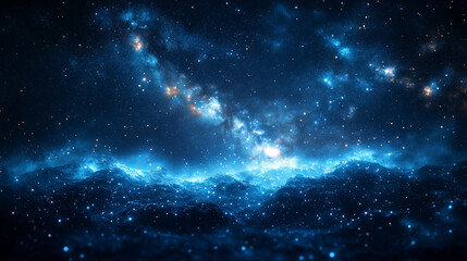 Obraz premium Illustration de constellations célestes et ciel nocturne avec étoiles lumineuses et nébuleuses éthérées