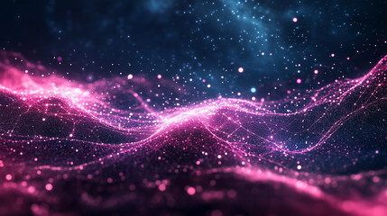 Fototapeta premium Illustration de constellations célestes et ciel nocturne avec étoiles lumineuses et nébuleuses éthérées