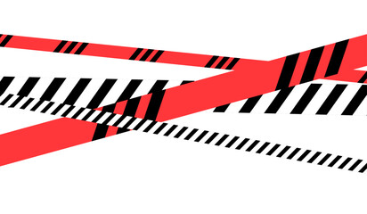 red tape set. warning tape. designed for industrial safety, roadwork, construction, and hazard zones. Vector illustration