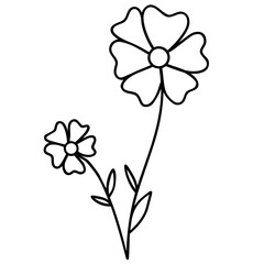 Cute flower doodle 