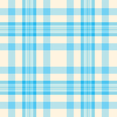 Italian pattern background vector, checkered check fabric plaid. Fancy tartan seamless texture textile in cyan and light colors.