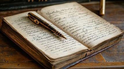 Bank deposit book with entries and balances