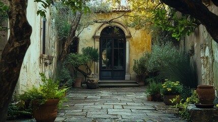 Fototapeta premium an old abondend house in italy