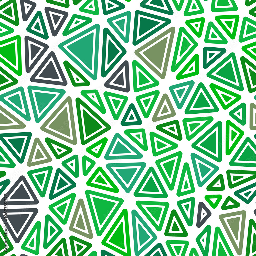 Poster minimal geometric background. rounded solid shapes in frames. medium triangle size. multiple colors 