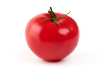 Fresh ripe tomatoes isolated on white background.