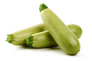 Fresh zucchini, isolated on white background.