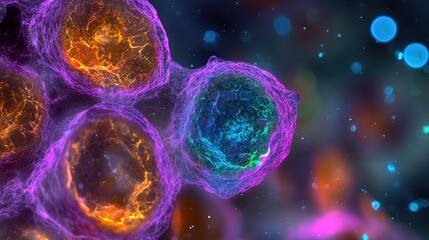 Close-Up of Stem Cell Clusters Representing Innovative Research in Regenerative Medicine