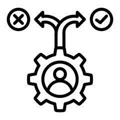 Decision Making Outline Icon