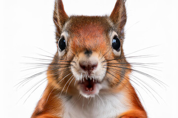 Obraz premium Animal con sombrero de navidad enojado y sorprendido aislado sobre fondo png transparente con una expresión divertida y emocionada.