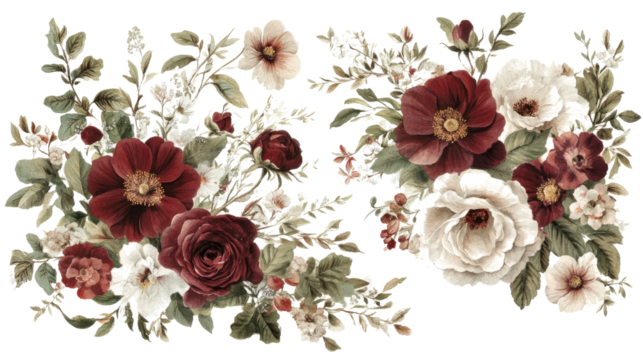 Vintage Floral Paper Collection With Delicate Designs Generative AI