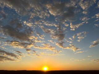 sunset in the sky