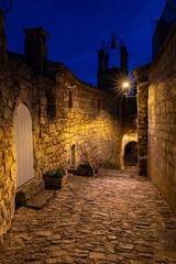 Naklejka premium evening atmosphere of a narrow stone street in Provence