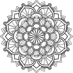 Intricate Mandala Coloring Page for Kids and Relaxation
