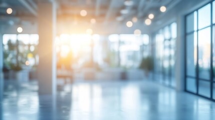 Blurred Interior Space with Sun Light